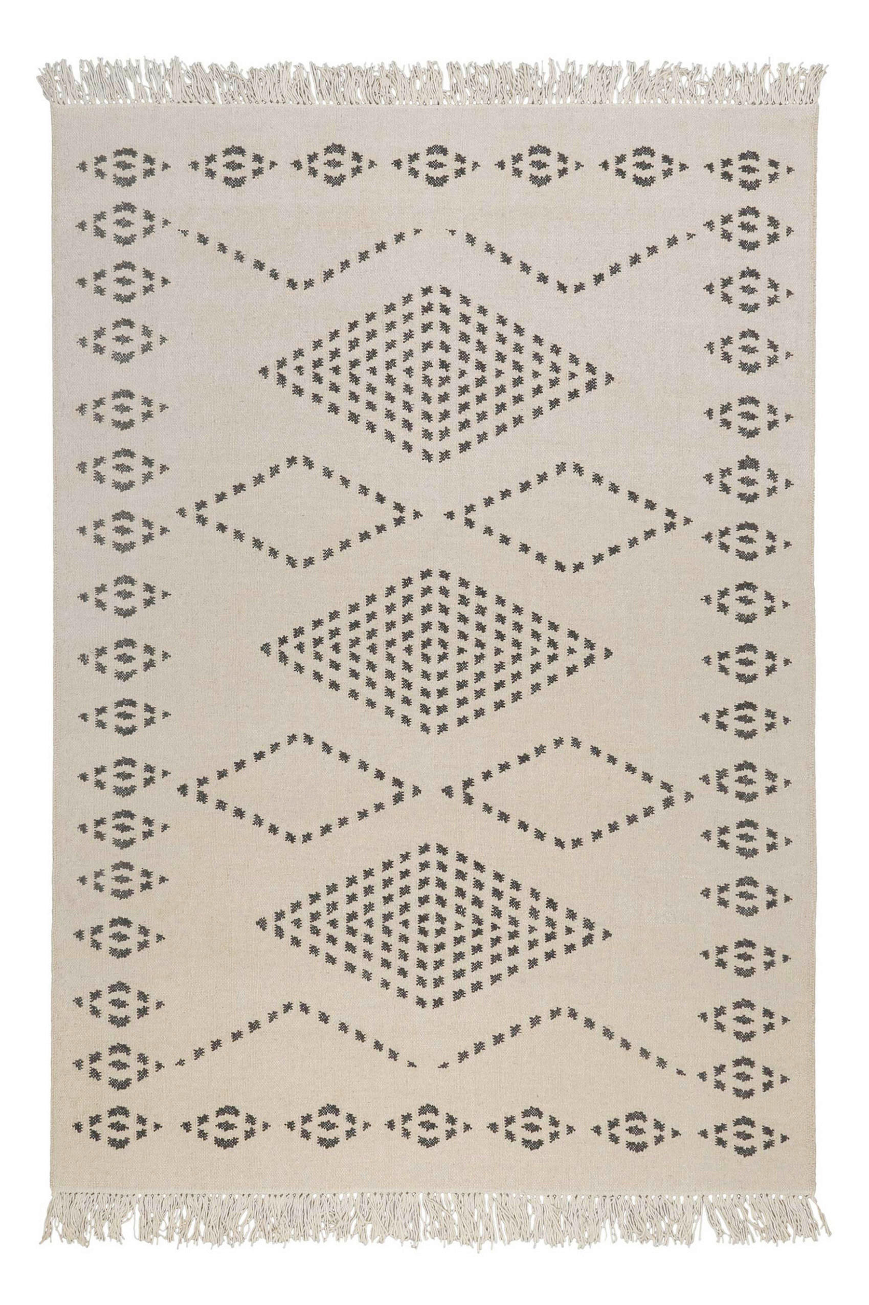 HANDWEBTEPPICH 80/150 cm Belmont Dunkelgrau, Beige rechteckig  - Dunkelgrau/Beige, Design, Textil (80/150cm)
