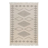 HANDWEBTEPPICH 80/150 cm Belmont Dunkelgrau, Beige rechteckig  - Dunkelgrau/Beige, Design, Textil (80/150cm)