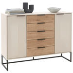 SIDEBOARD 141/105/43 cm  - Schieferfarben/Champagner, Design, Glas/Holz (141/105/43cm) - Dieter Knoll
