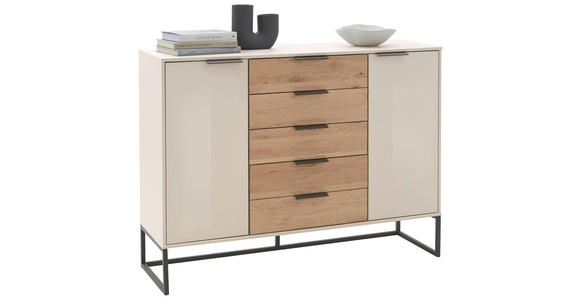 SIDEBOARD  in 141/105/43 cm  - Schieferfarben/Champagner, Design, Glas/Holz (141/105/43cm) - Dieter Knoll