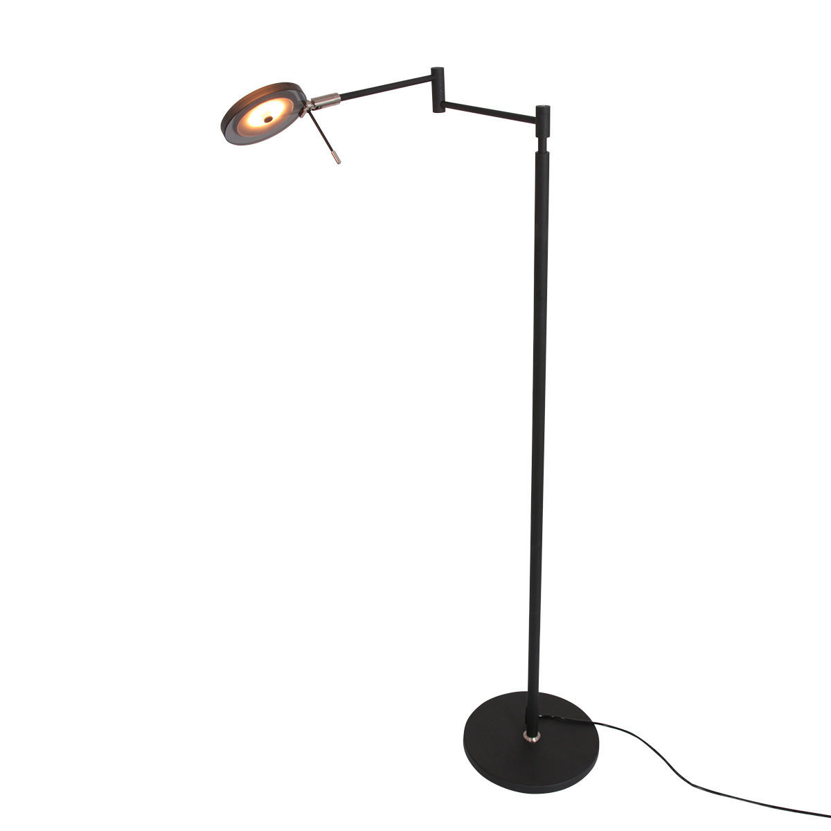 STEHLEUCHTE 23/68/141 cm    - Schwarz, Design, Glas/Metall (23/68/141cm)