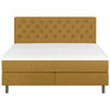BOXSPRINGBETT 180/200 cm  in Currygelb  - Currygelb/Silberfarben, Konventionell, Textil/Metall (180/200cm) - Welnova