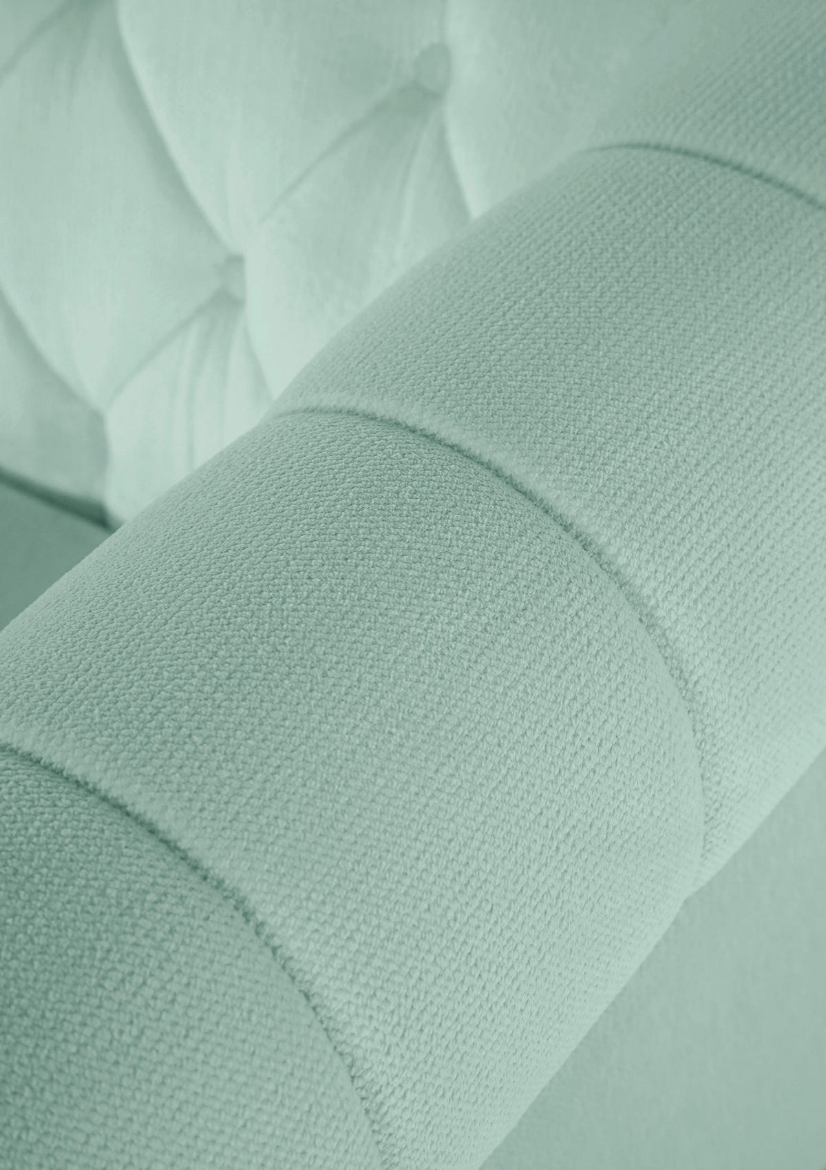ECKSOFA in Plüsch Mintgrün  260/160 cm  - Dunkelbraun/Mintgrün, Design, Holz/Textil (260/160cm) - MID.YOU