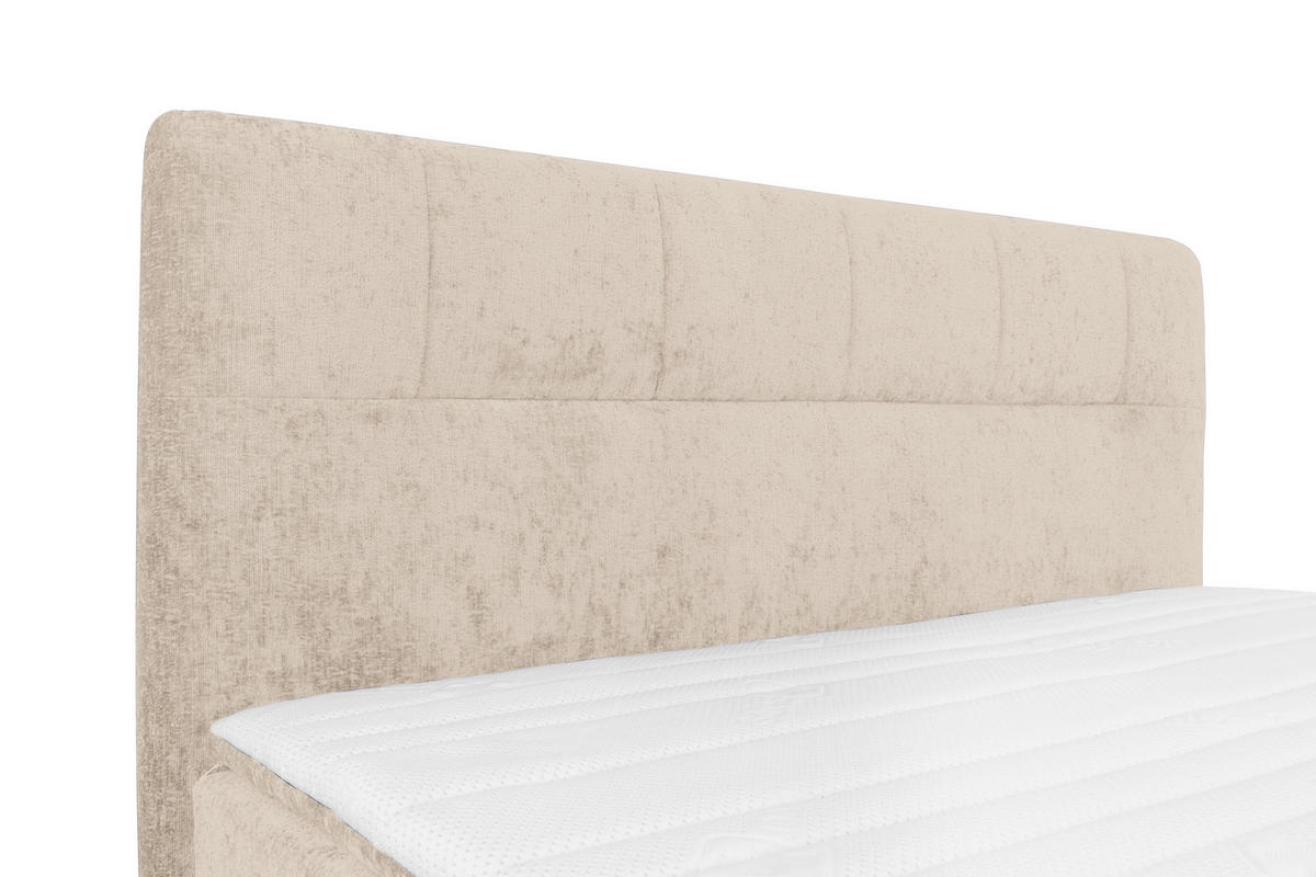 BOXSPRINGBETT 160/200 cm  in Champagner  - Champagner/Schwarz, Design, Textil/Metall (160/200cm) - Esposa