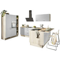 ECKKÜCHE XO 21  in Hellgrau, Tannenholzfarben  - Tannenholzfarben/Hellgrau, Design, Holzwerkstoff/Metall (150/280/121,6cm) - Xora