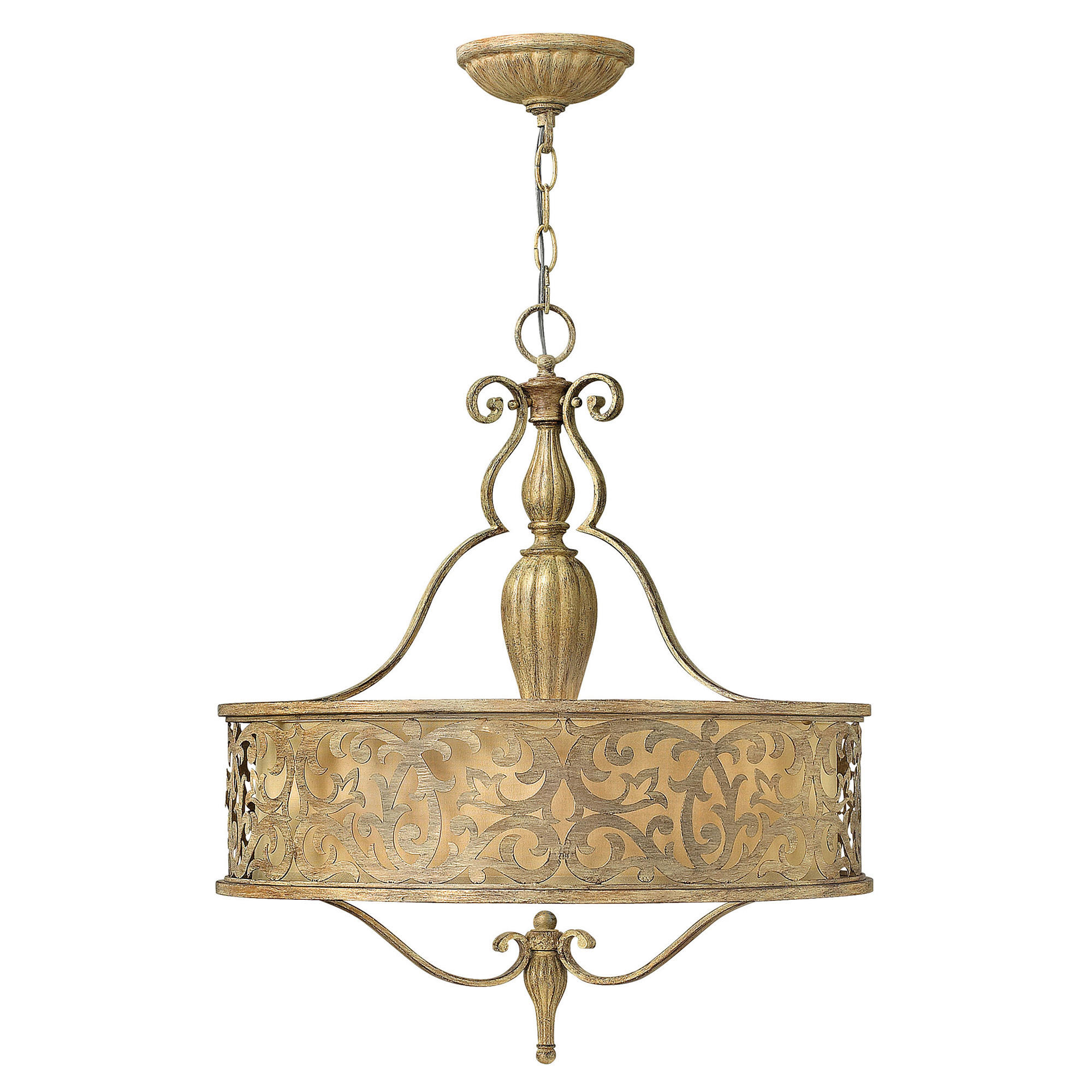 TAKKRONA Carabel 73/53.3 cm  - champagne, Romantik / Lanthus, metall/glas (73/53.3cm) - Elstead Lighting