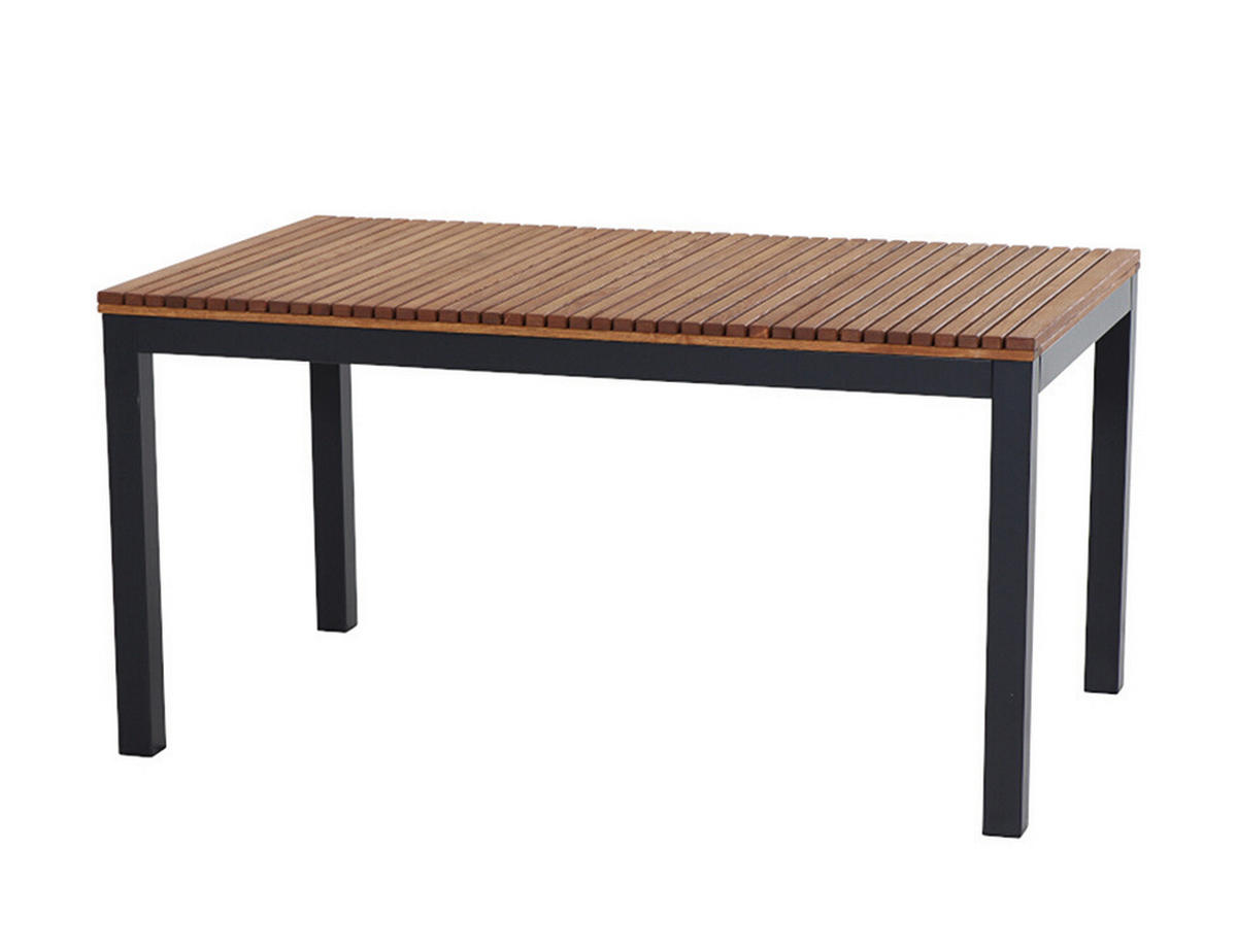 GARTENTISCH 160/90/76 cm Holz, Metall rechteckig  - Anthrazit/Robinienfarben, KONVENTIONELL, Holz/Metall (160/90/76cm) - Siena Garden