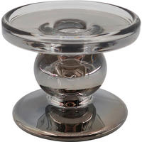 SVEĆNJAK  staklo  - siva, Osnovno, staklo (9/7cm) - Ambia Home