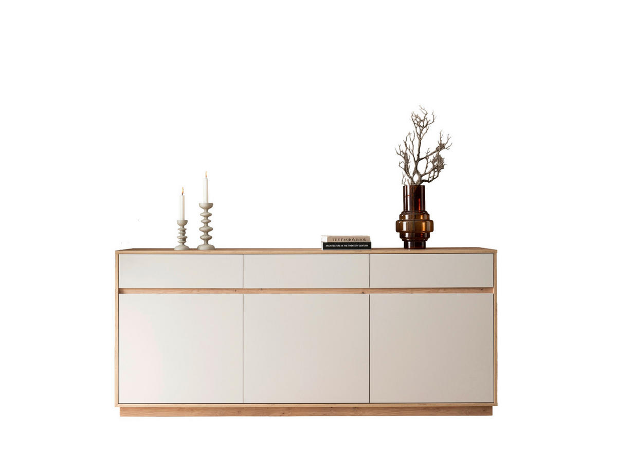 SIDEBOARD  202/89/40 cm 3 Schublade(n)  - Kaschmir/Eiche Artisan, Design, Holzwerkstoff (202/89/40cm) - MID.YOU