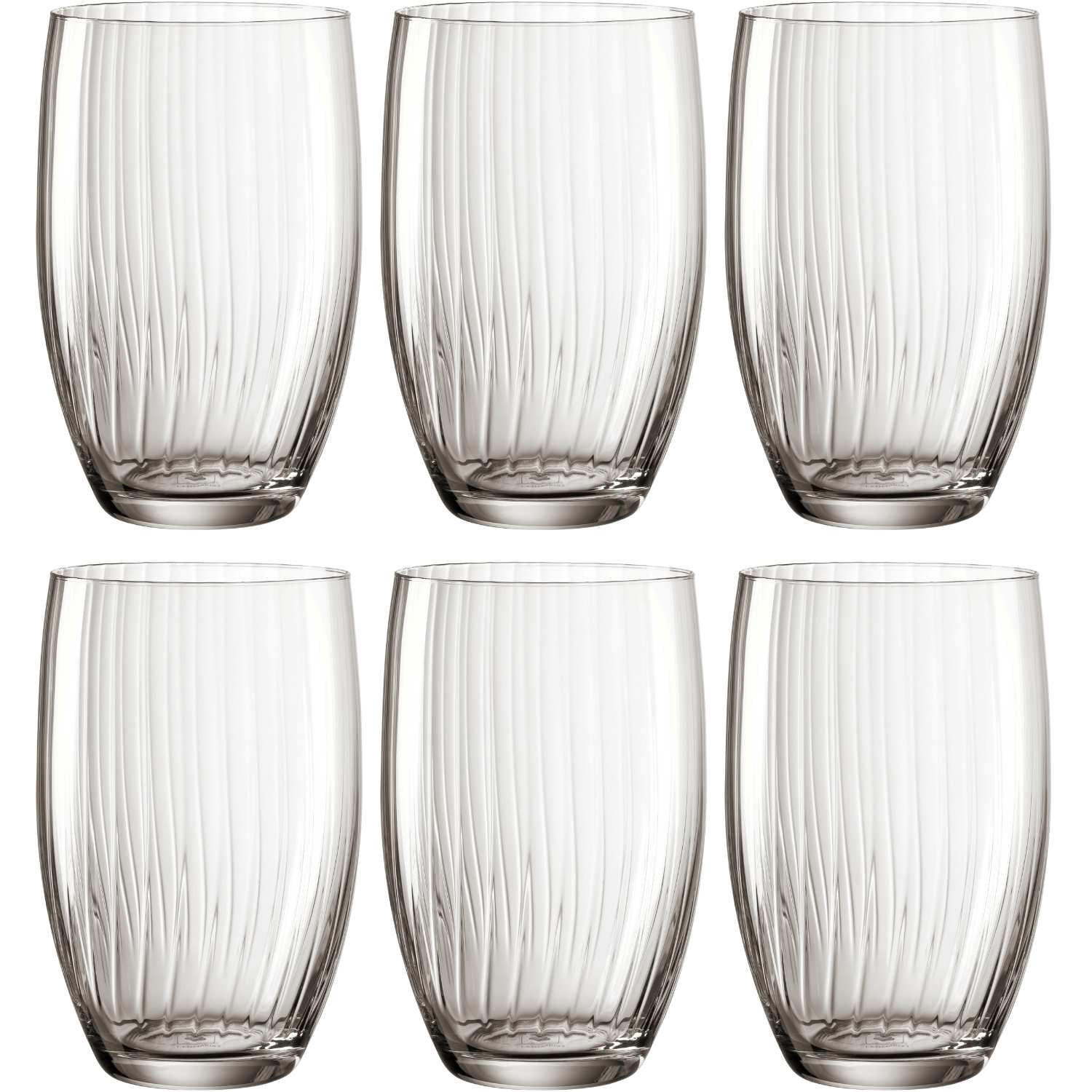 GLÄSERSET Poesia 6-teilig  - Grau, Trend, Glas (8,00/12,50/8,00cm) - Leonardo