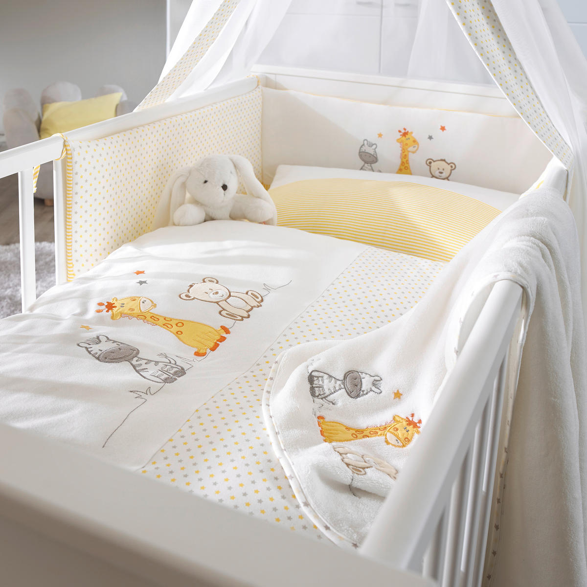 GITTERBETT Julija  - Weiß, Trend, Holz (147/85/80cm) - My Baby Lou