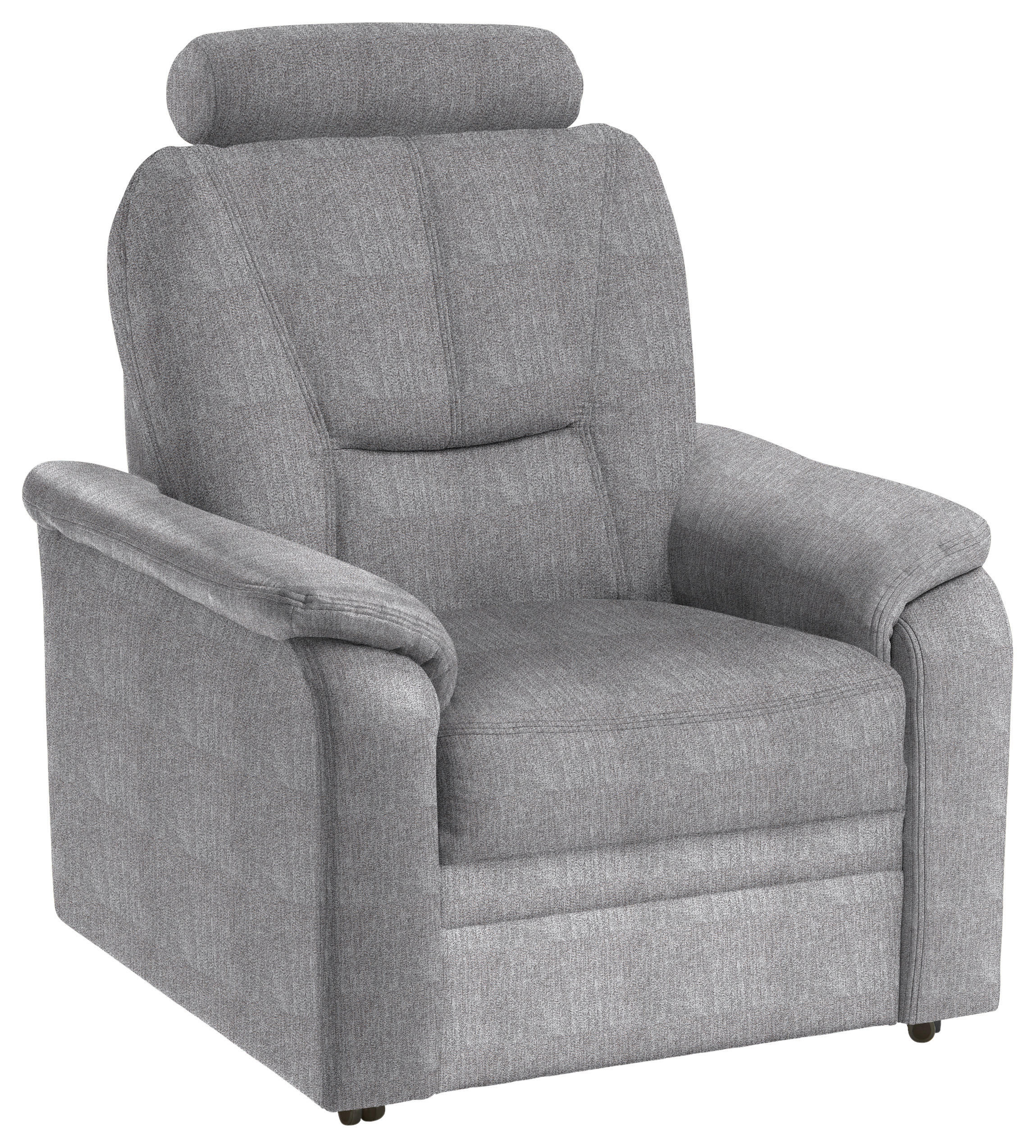 FERNSEHSESSEL Chenille Hellgrau  - Hellgrau/Schwarz, Konventionell, Kunststoff/Textil (90/96/89cm) - Beldomo Comfort