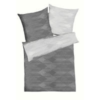 POSTELJNINA IKAT 200/200 cm saten siva  - siva, Basics, tekstil (200/200cm) - Kaeppel