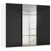 SCHWEBETÜRENSCHRANK in Schwarz, Weiss  - Weiss/Schwarz, Konventionell, Glas/Holzwerkstoff (271/223/68cm) - Novel