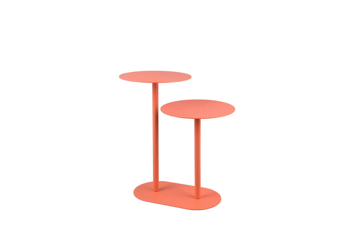 BEISTELLTISCH 50/30/53 cm Aprikose rund  - Aprikose, Basics, Metall (50/30/53cm) - Milino