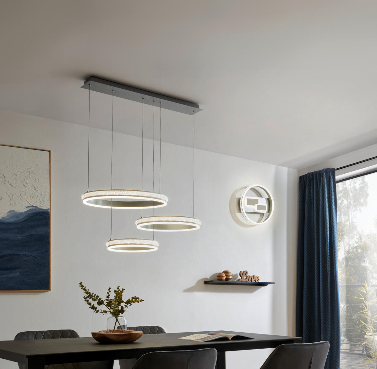LED PLAFONJERA - siva, Lajfstajl, metal (41/8,6cm) - Ambiente