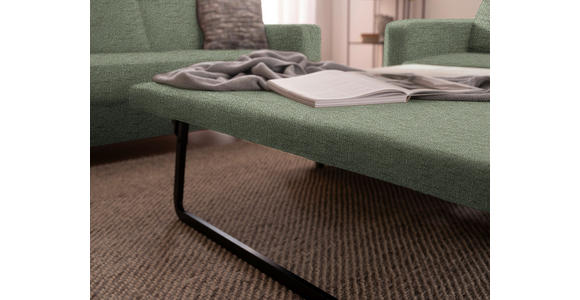 3-SITZER-SOFA in Flachgewebe Hellgrün  - Chromfarben/Hellgrün, Design, Textil/Metall (195/83/85cm) - Xora