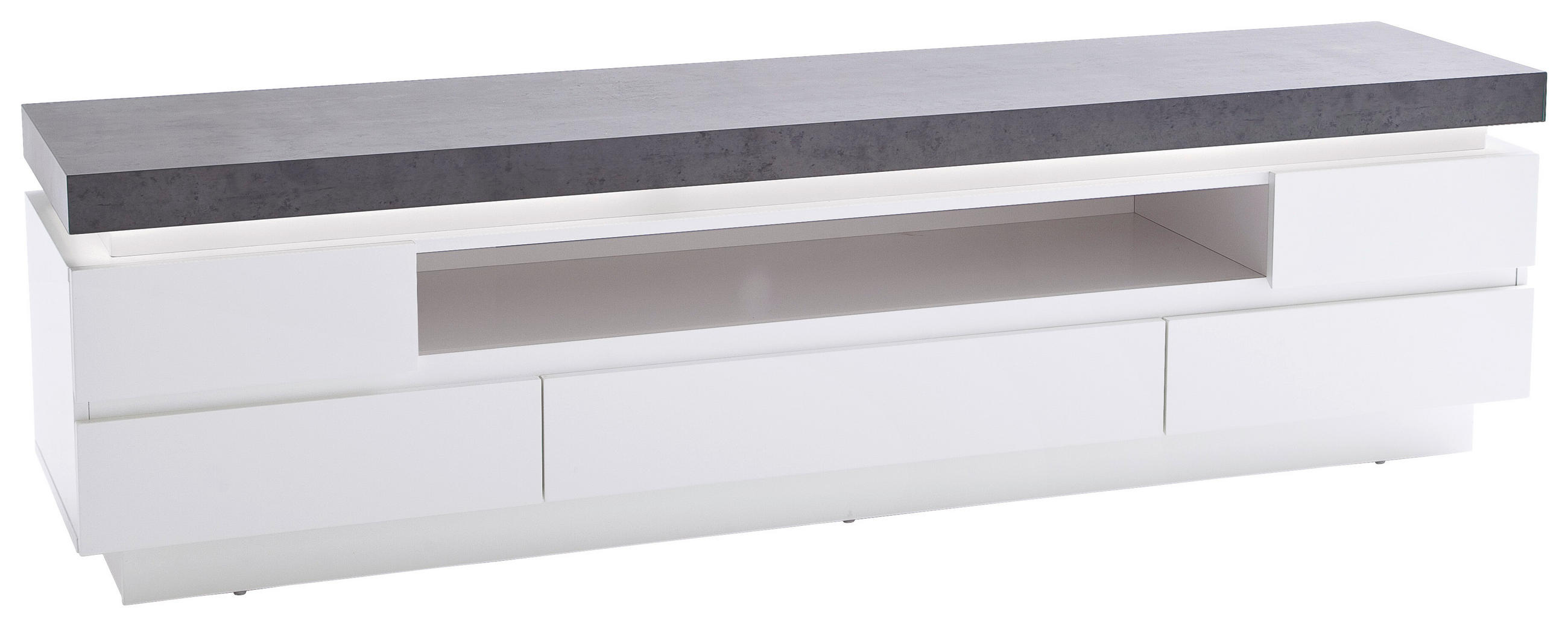 LOWBOARD  in 175/48/40 cm  - Dunkelgrau/Weiß, Design, Holzwerkstoff (175/48/40cm)