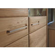 HIGHBOARD 107/131/38 cm  - Edelstahlfarben/Eichefarben, KONVENTIONELL, Glas/Holz (107/131/38cm) - Novel