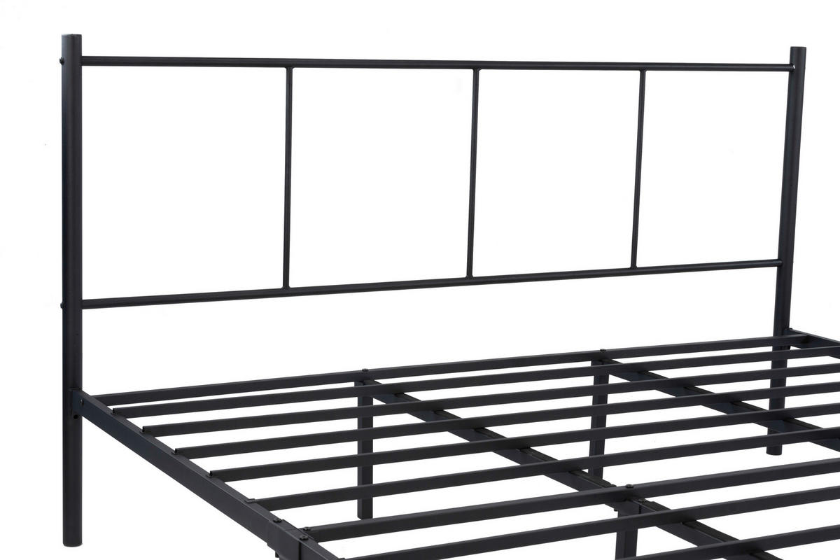 METALLBETT 180/200 cm,  in Schwarz  - Schwarz, Basics, Metall (180/200cm) - Boxxx