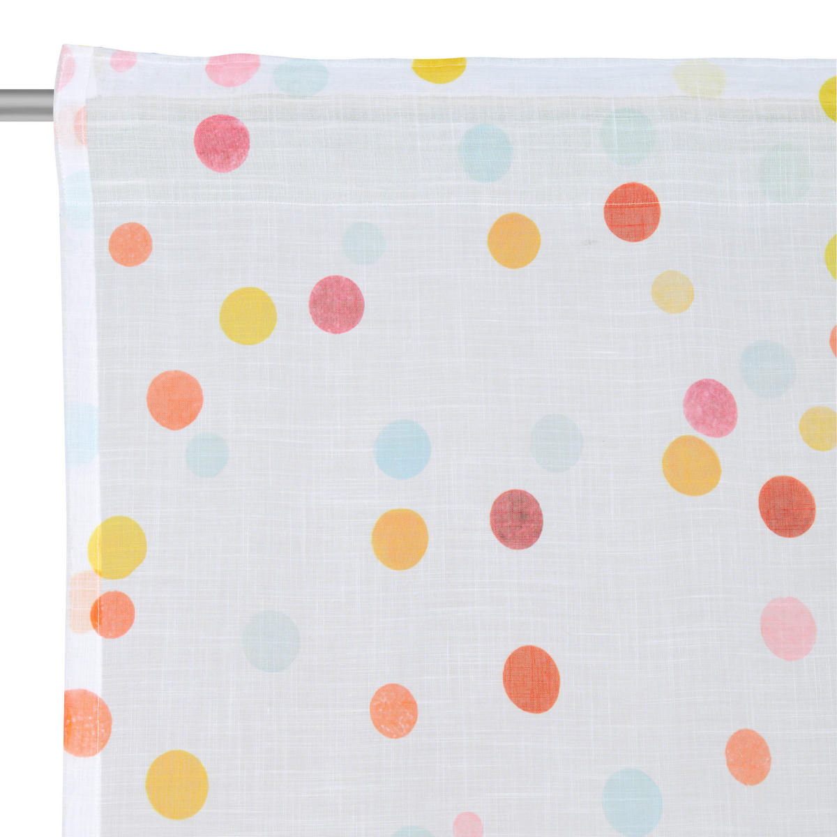 HOTOVÝ ZÁVĚS, průhledné, 140/245 cm - bílá/vícebarevná, Konvenční, textil (140/245cm) - Esposa