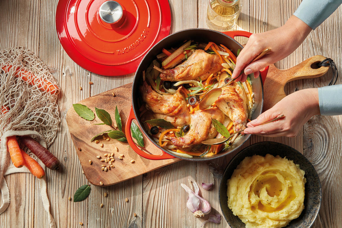 BRATENTOPF PROVENCE 6,6 L  - Rot, Basics, Metall (28cm) - KÜCHENPROFI