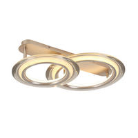 LED-DECKENLEUCHTE Lakewood 66/45/16 cm   - Chromfarben/Champagner, Design, Kunststoff/Metall (66/45/16cm) - Dieter Knoll