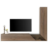 WOHNWAND  in Buchefarben, Sandfarben  245/178/41 cm   - Sandfarben/Buchefarben, Design, Glas/Holz (245/178/41cm) - Johann Jakob