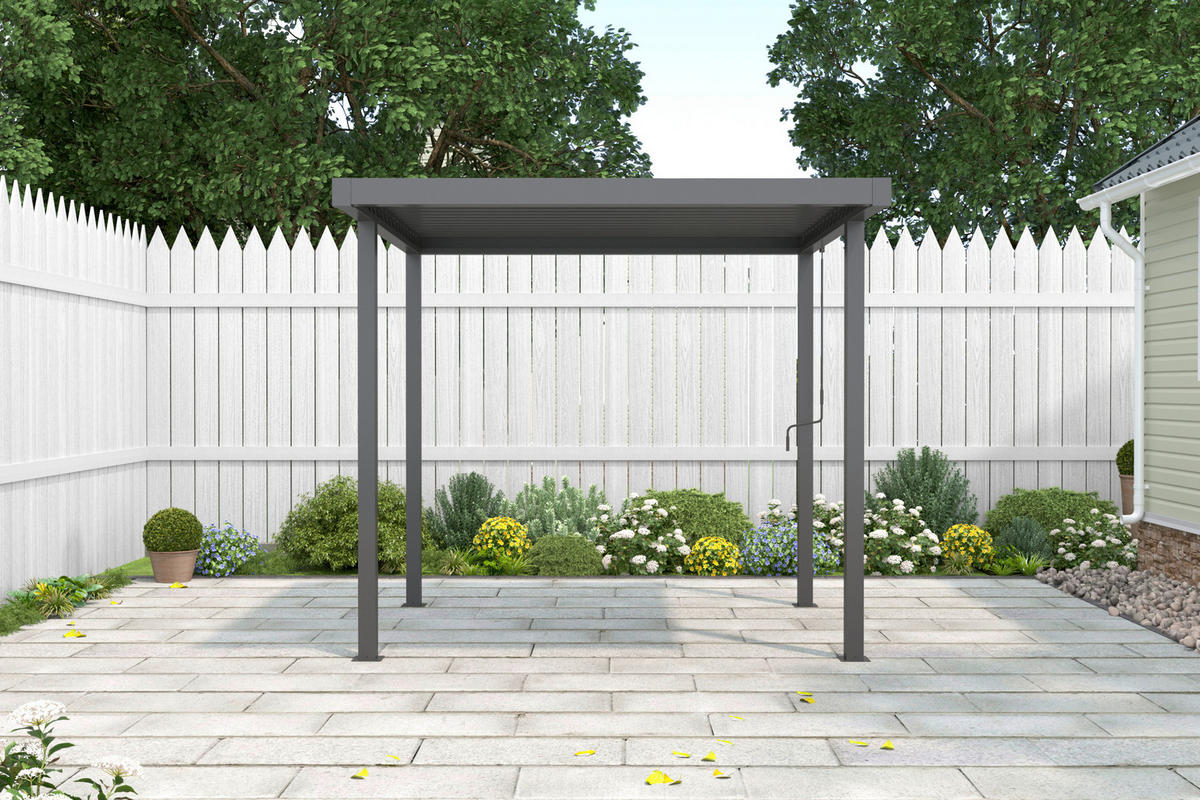 PERGOLA 258/235/258 cm  - Anthrazit, Basics, Metall (258/235/258cm) - Gardenson