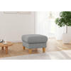 HOCKER Textil Grau  - Eichefarben/Grau, Konventionell, Holz/Textil (58/47/58cm) - Sit & More