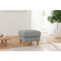 HOCKER Textil Grau  - Eichefarben/Grau, Konventionell, Holz/Textil (58/47/58cm) - Sit & More