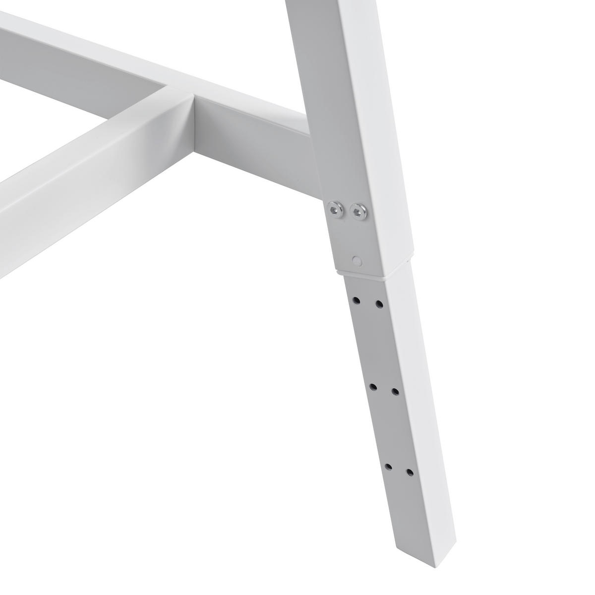 PISAĆI STOL  bijela, svijetlo plava  metal  - bijela/svijetlo plava, Moderno, drvni materijal/metal (80/54-85/60cm)