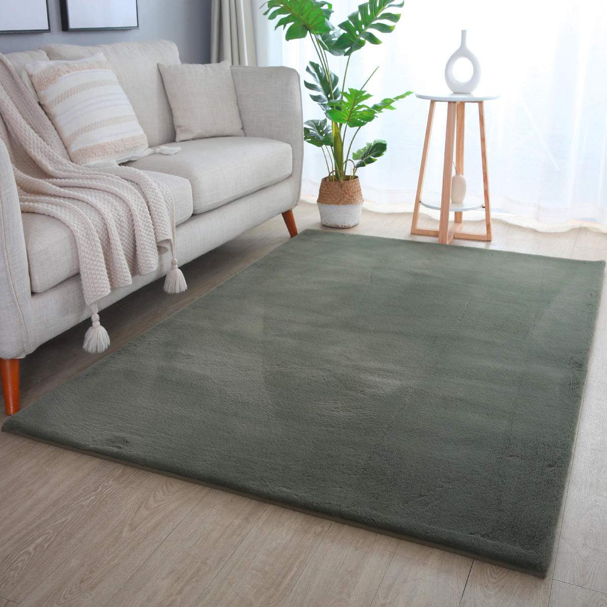LÄUFER 80/250 cm Pouffy Grün  - Grün, Basics, Textil (80/250cm)
