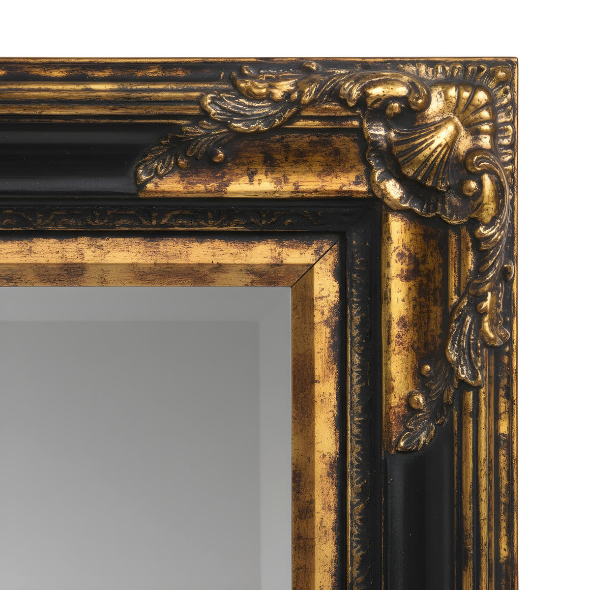 WANDSPIEGEL 79,4/139,4/4,6 cm    in rechteckig  - Goldfarben/Schwarz, LIFESTYLE, Glas/Holz (79,4/139,4/4,6cm) - Landscape