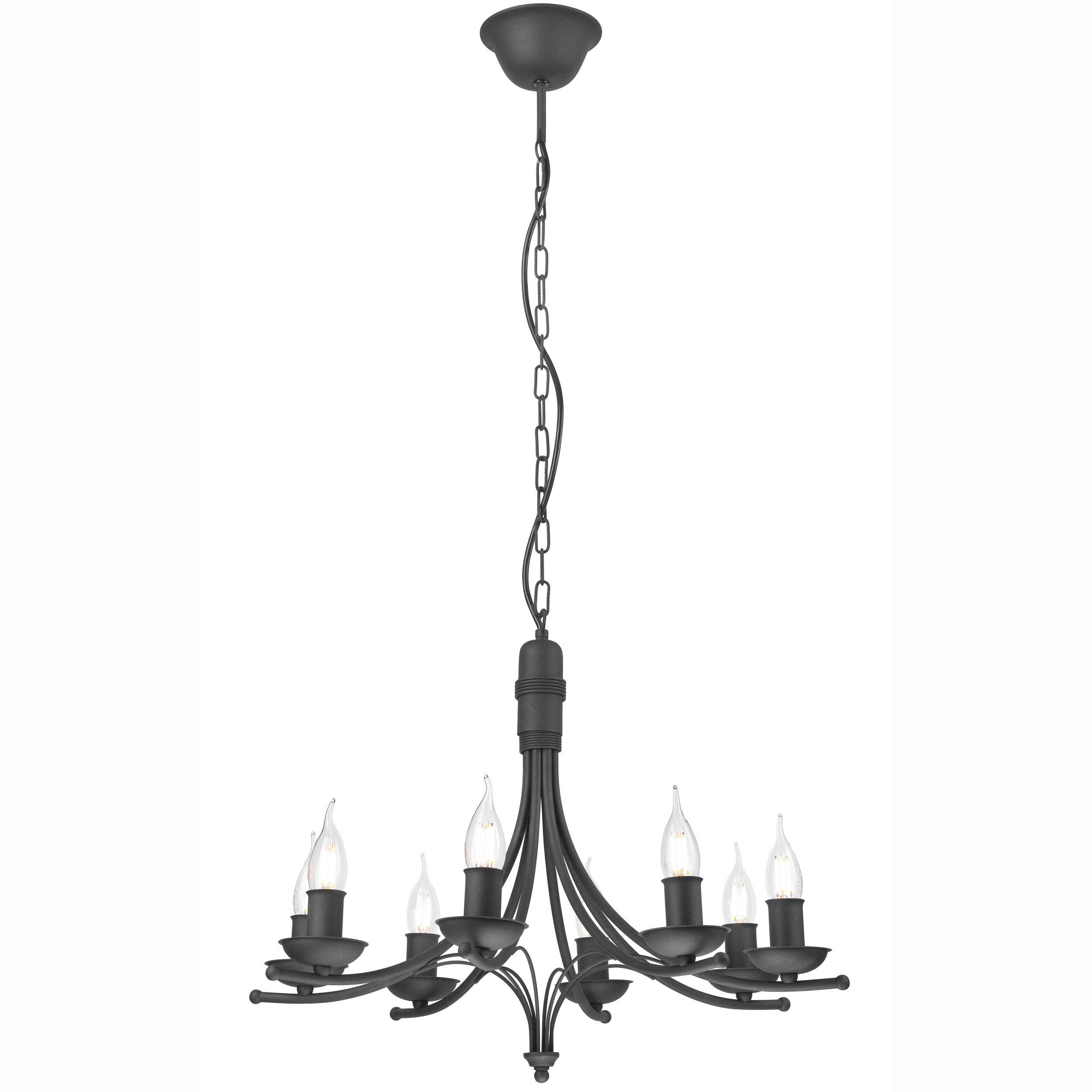 XXXLutz Pendelleuchte Lucy Schwarz Hochglanz 100 cm