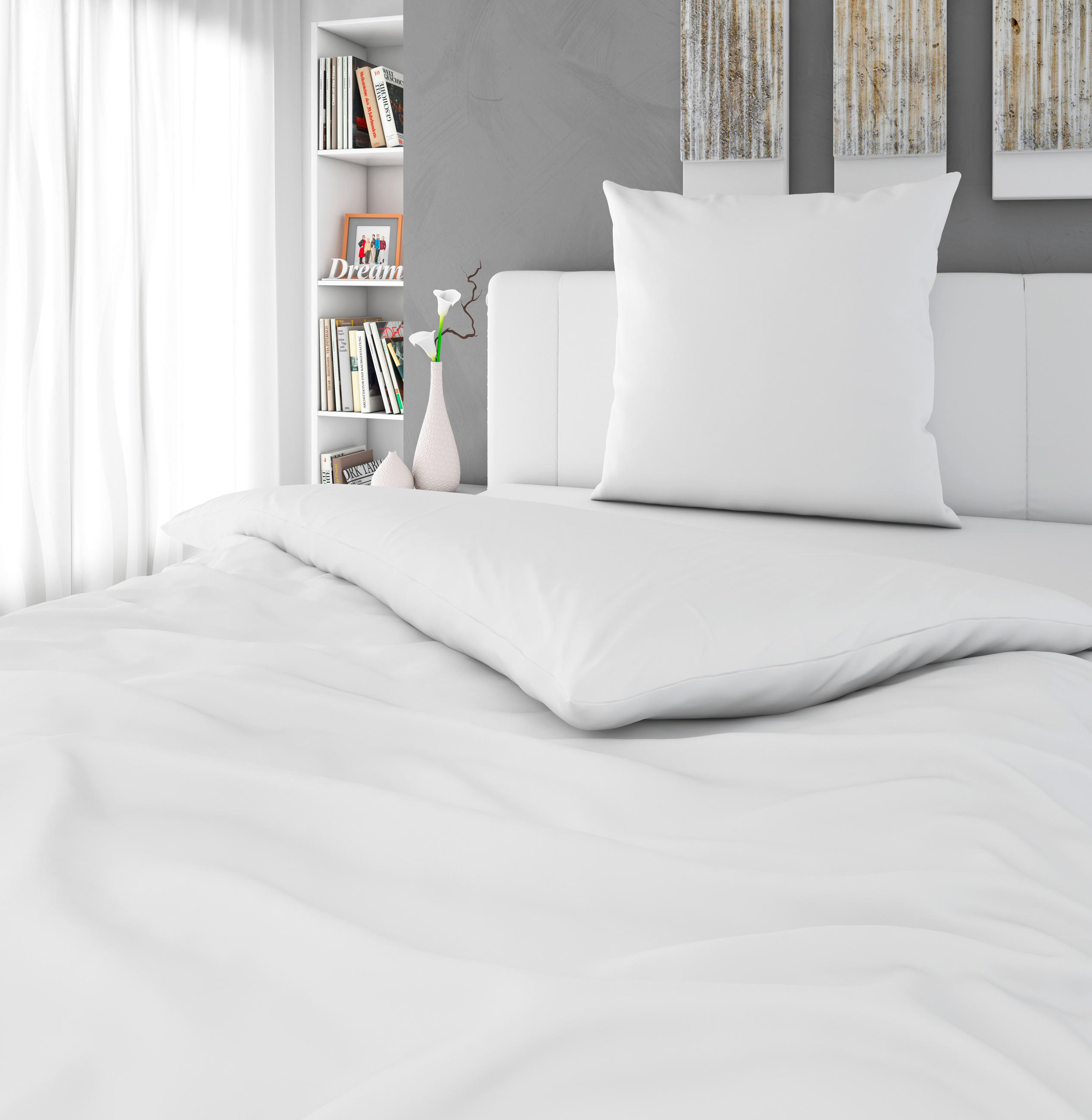 BETTWÄSCHE Satin 155/220 cm  - Weiß, Textil (155/220cm) - Novel
