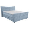 BOXSPRINGBETT 140/200 cm  in Hellblau  - Chromfarben/Hellblau, KONVENTIONELL, Textil/Metall (140/200cm) - Esposa