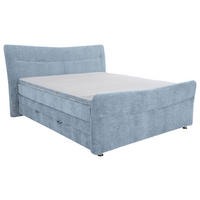 BOXSPRINGBETT 180/200 cm  in Hellblau  - Chromfarben/Hellblau, Konventionell, Textil/Metall (180/200cm) - Esposa