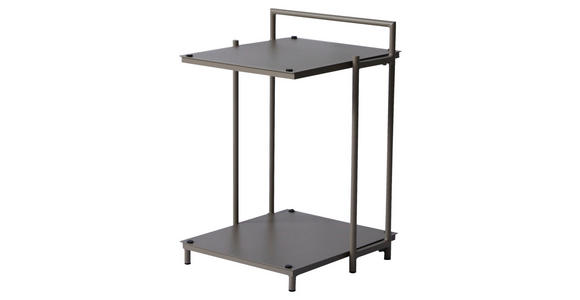 BEISTELLTISCH 40/42/60 cm Taupe rechteckig - Taupe/Anthrazit, Design, Metall (40/42/60cm) - Xora