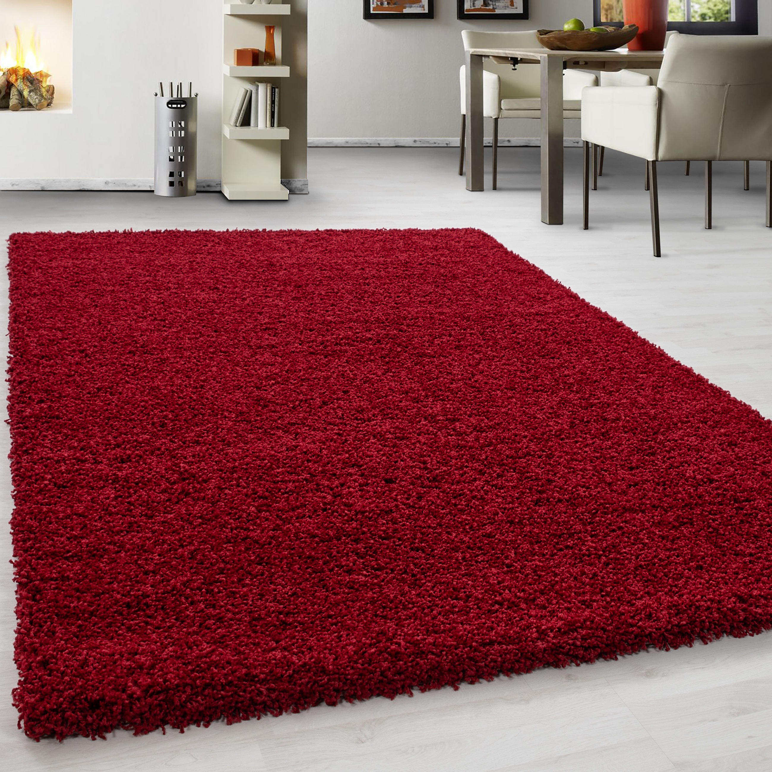  RUGMRZ Teppiche, Dämm- & Schutzmatten Antirutsch Teppich Rote  Blume dekorierte Wohnzimmer Teppich im europäischen Stil 160 x 230 cm