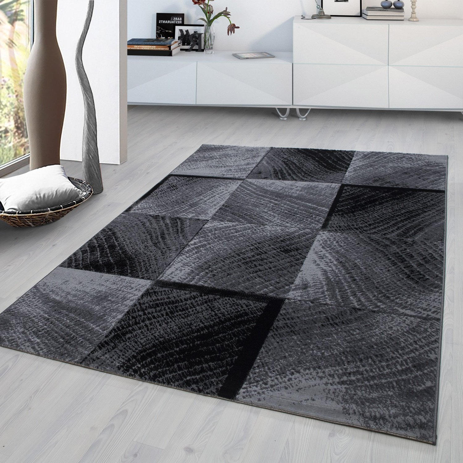 VÄVD MATTA 80/150 cm Plus 8003  - svart, Design, textil (80/150cm) - Novel