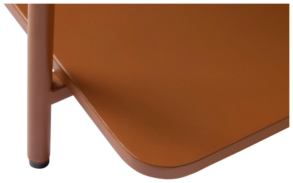BEISTELLTISCH 45/45/44,3 cm Terracotta quadratisch  - Terracotta, Basics, Metall (45/45/44,3cm) - Xora