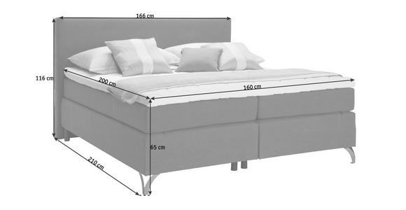BOXSPRINGBETT 160/200 cm in Anthrazit - Anthrazit/Kupferfarben, KONVENTIONELL, Textil/Metall (160/200cm) - Esposa