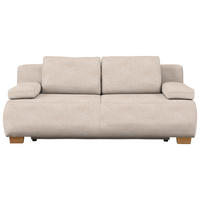 BOXSPRINGSOFA in Flachgewebe Sandfarben  - Sandfarben/Naturfarben, Modern, Holz (205/93/108cm) - Venda