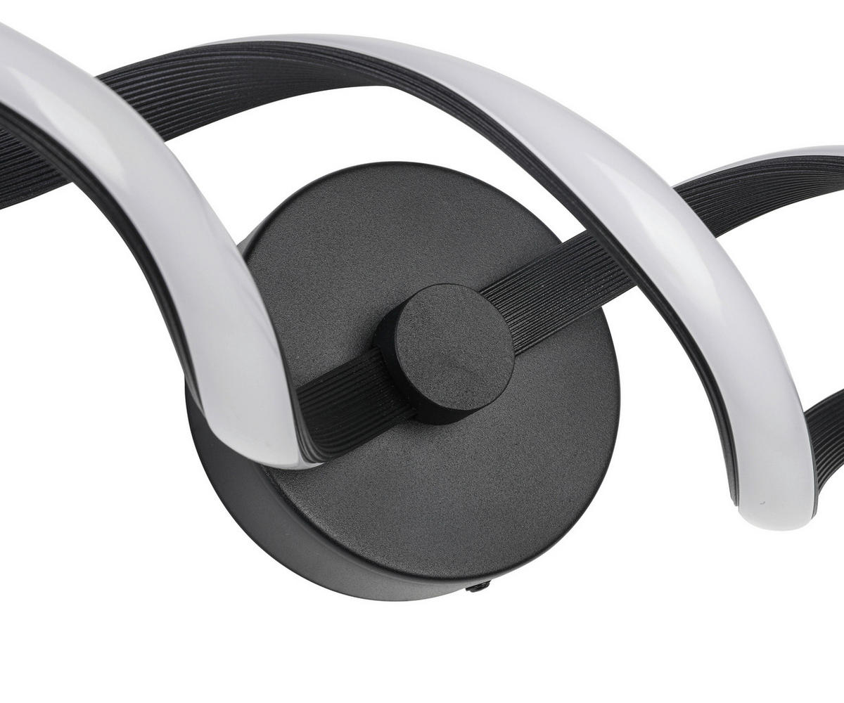 DECKENLEUCHTE 12/40/17,5 cm   - Schwarz, Trend, Kunststoff/Metall (12/40/17,5cm) - Collet's Monde