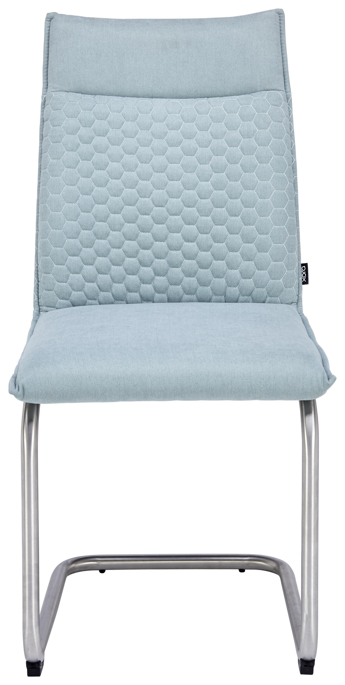 STOLIČKA S PRUŽNÝM PODNOŽÍM, mikrovlákno, svetlozelená - svetlomodrá/farba ušľachtilej ocele, Design, kov/textil (47/92/59cm) - Xora