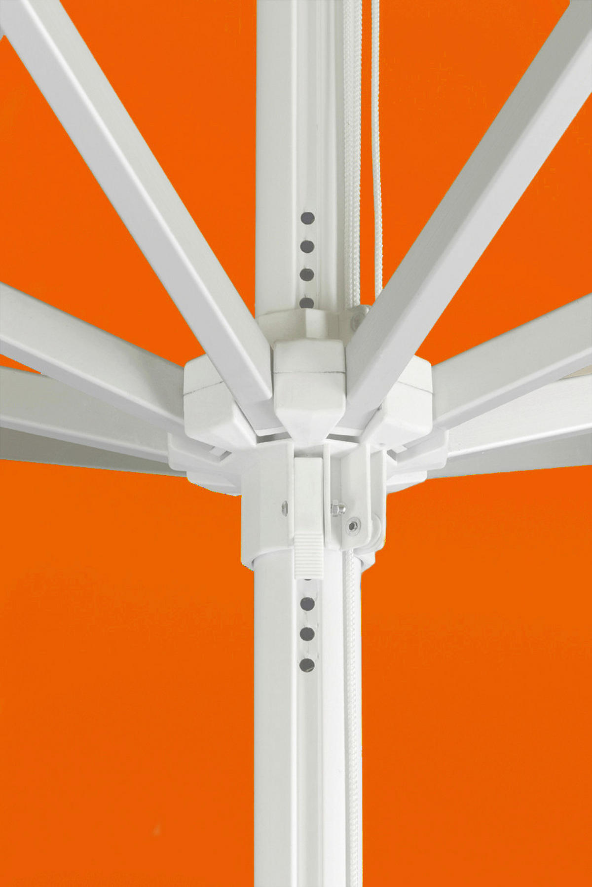 SLUNEČNÍK 300 cm - oranžová/barvy stříbra, Basics, kov/textil (300cm) - Schneider