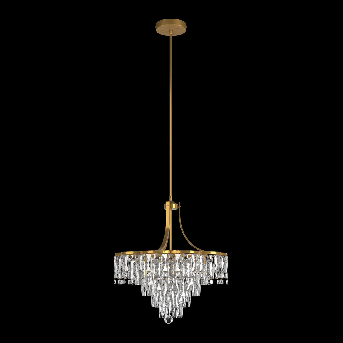 HÄNGELEUCHTE Aurelie 76/190 cm   - Klar/Goldfarben, Design, Glas/Metall (76/190cm) - Glandor