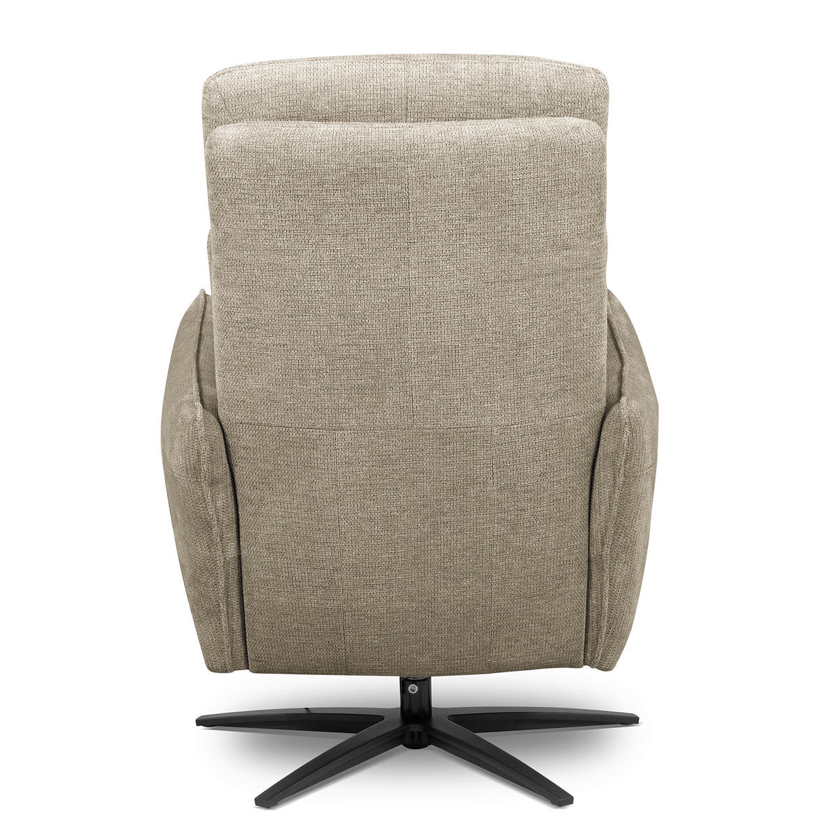 RELAXSESSEL in Textil Taupe  - Taupe/Schwarz, Design, Textil/Metall (77/107/88cm) - Livetastic