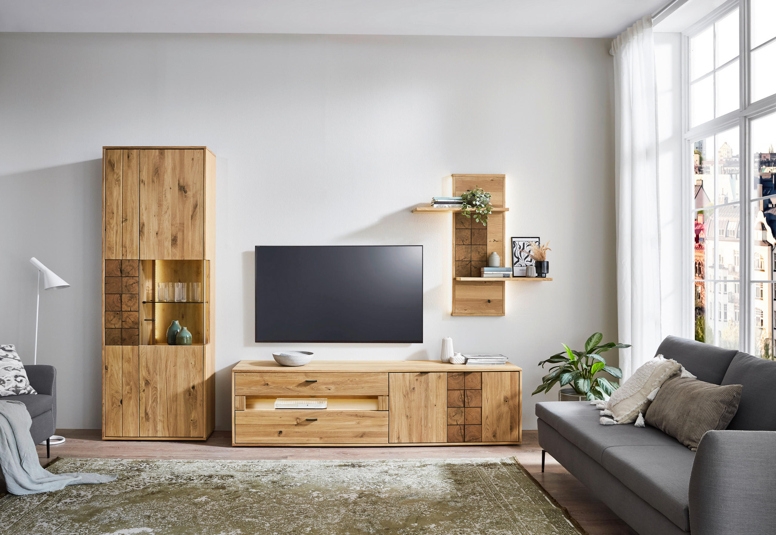 WANDBOARD 100/106,4/24 cm - Alteiche, Konventionell, Holz (100/106,4/24cm) - Linea Natura